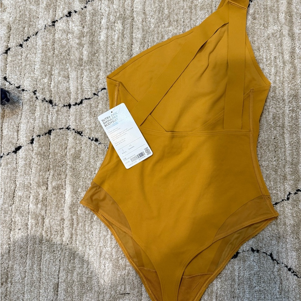 Mustard One-Shoulder bodysuit